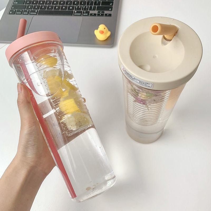 Cốc Uống Nước 800ml Dung Tích 800ml Có Ống Hút Tiện Dụng