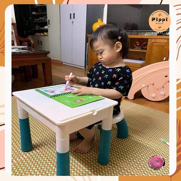 Bộ Bàn Ghế ghép hình Đa Năng 102 Chi Tiết Cho Bé Lắp Ghép Dễ Dàng