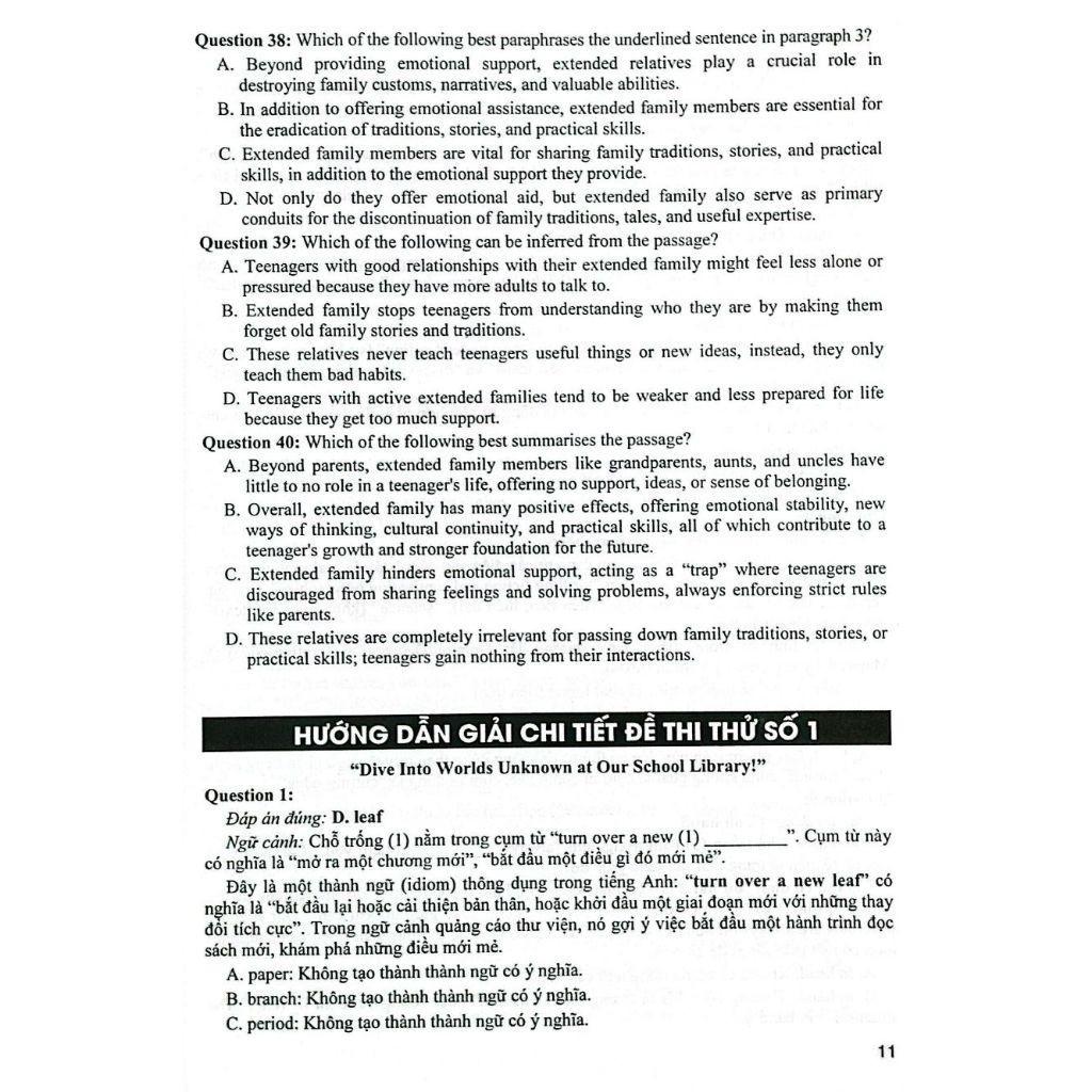 Giải Chi Tiết Bộ Đề Luyện Thi Thử Tốt Nghiệp THPT Môn Tiếng Anh - Theo Cấu Trúc Đề Thi Mới 2025 - HA