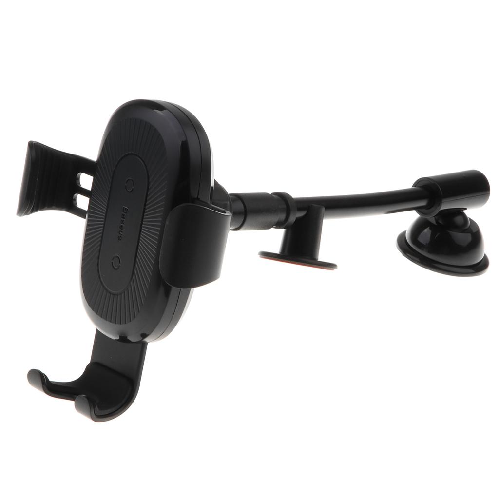 Wireless Charger Gravity Car Mount Holder for 4.0 - 6.5'' Smartphone Black