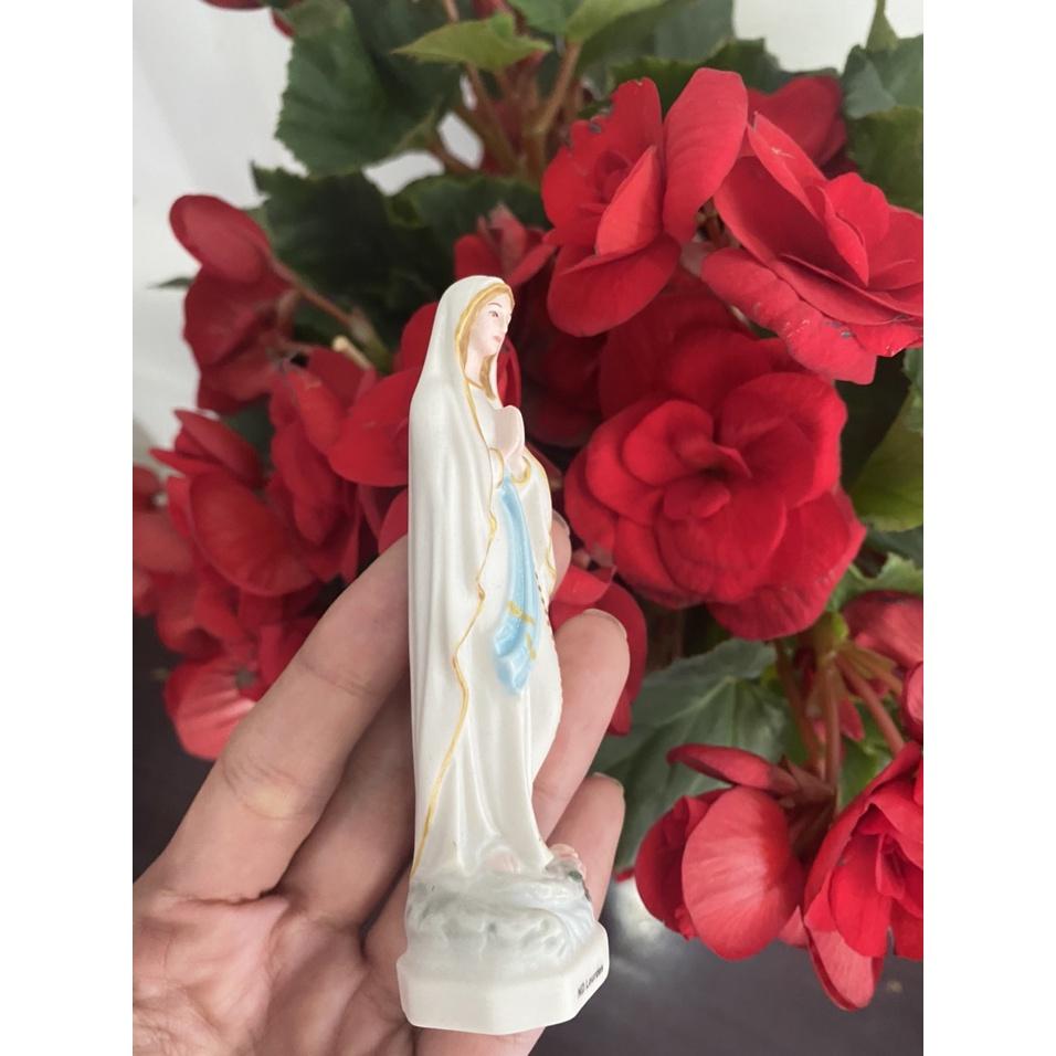 365. Mẹ lộ đức gốm sứ 10, 13cm tặng kèm lịch công giáo hoặc chuỗi