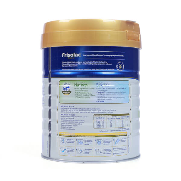 Sữa bột Frisolac Gold Pro số 1 800g (0-6 tháng)-