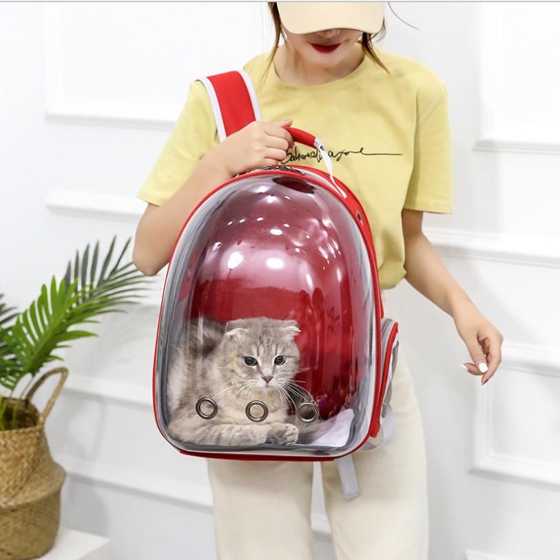 Balo Phi Hành Gia Trong Suốt Vận Chuyển Thú Cưng Chó Mèo