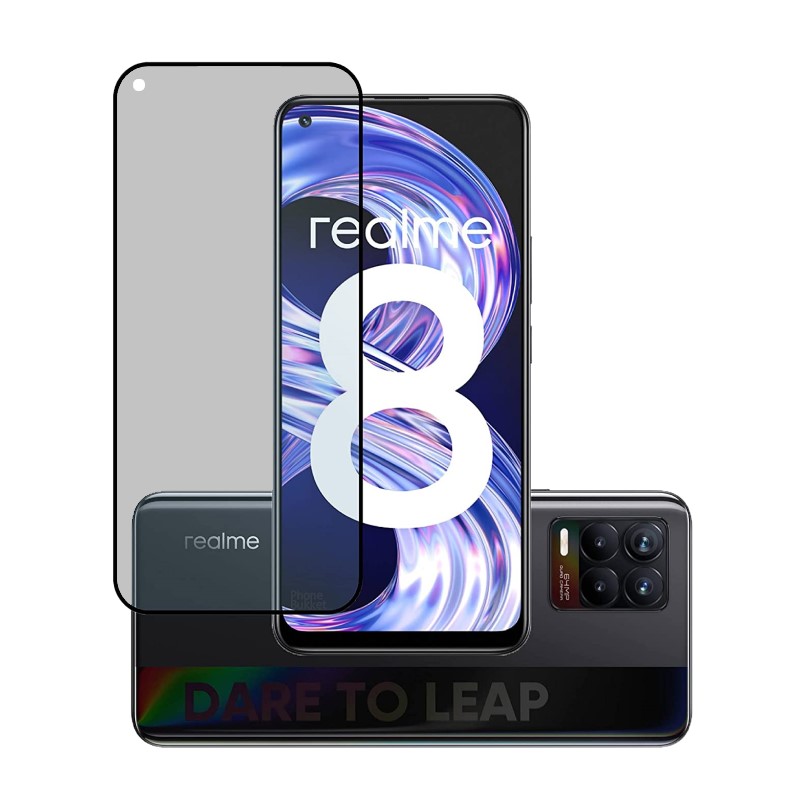 Kính cường lực cho Realme 8, 8 Pro nhám chống vân tay/ full màn hình/ không viền màu