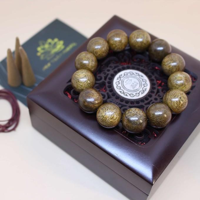 Vòng Tay Trầm Hương Hạt Tròn Đơn Size 16mm