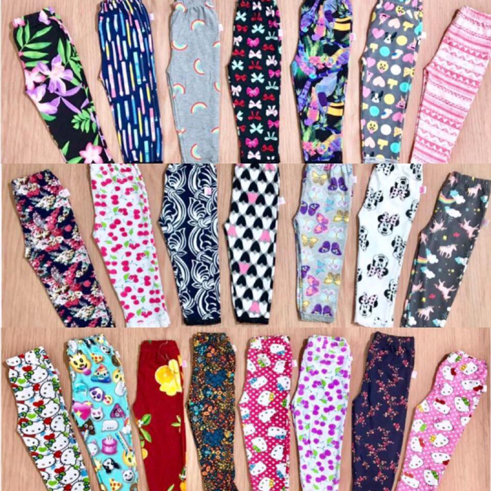 Quần legging bé trai-bé gái-set 3 quần-vải xuất đẹp nhiều màu