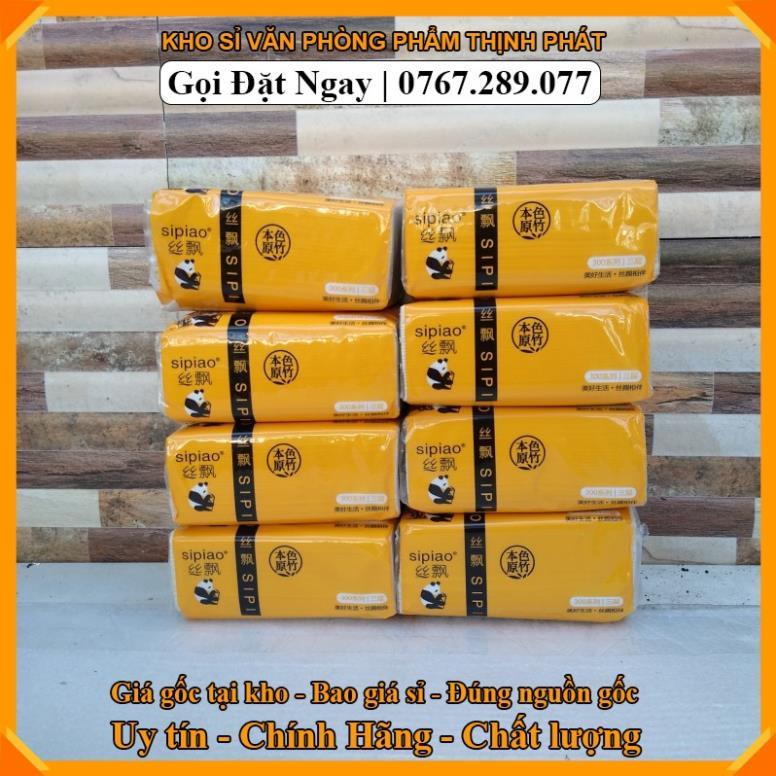 Kho sỉ vpp 1 Gói 300 tờ giấy ăn Gấu trúc Sipiao siêu dai . LG11