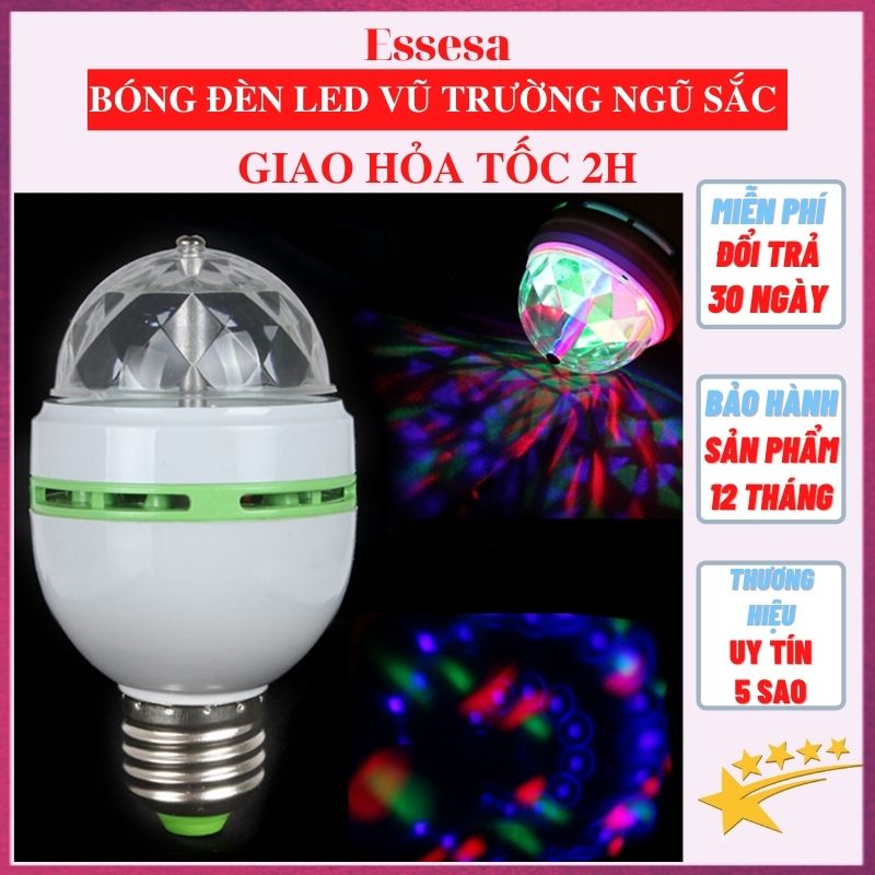 Bóng Đèn Led Vũ Trường Ngũ Sắc Tự Xoay Cao Cấp - Hàng Chính Hãng