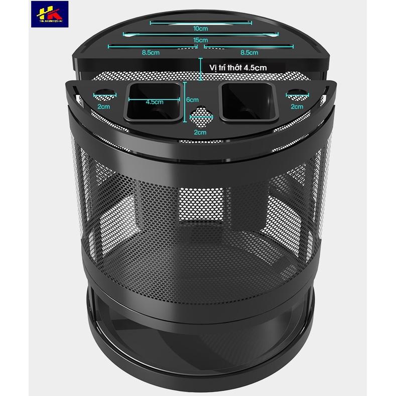 Kệ để dao thớt tròn, Giá đựng đồ đa năng xoay 360 độ chất liệu thép không gỉ - Hồng Kỳ