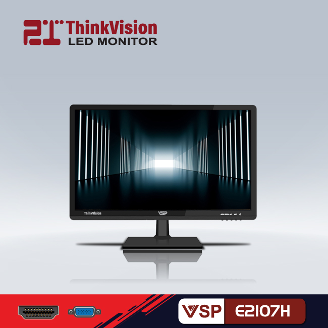 Màn hình máy tính 21inch VSP E2107H (20.7&quot; FHD 60Hz, HDMI+VGA) – Hàng chính hãng TECH VISION phân phối