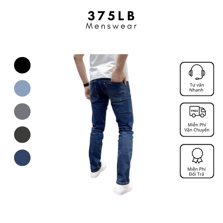 Quần Jean Nam 375Lbstore Cao Cấp Co Dãn 4 chiều Form SlimFit Hàn Quốc trẻ trung, thời trang