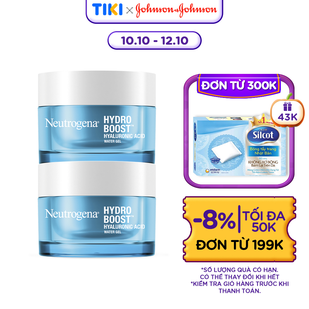 Bộ 2 Kem dưỡng cấp ẩm Neutrogena Hydro Boost Hyaluronic Acid Water Gel 50G