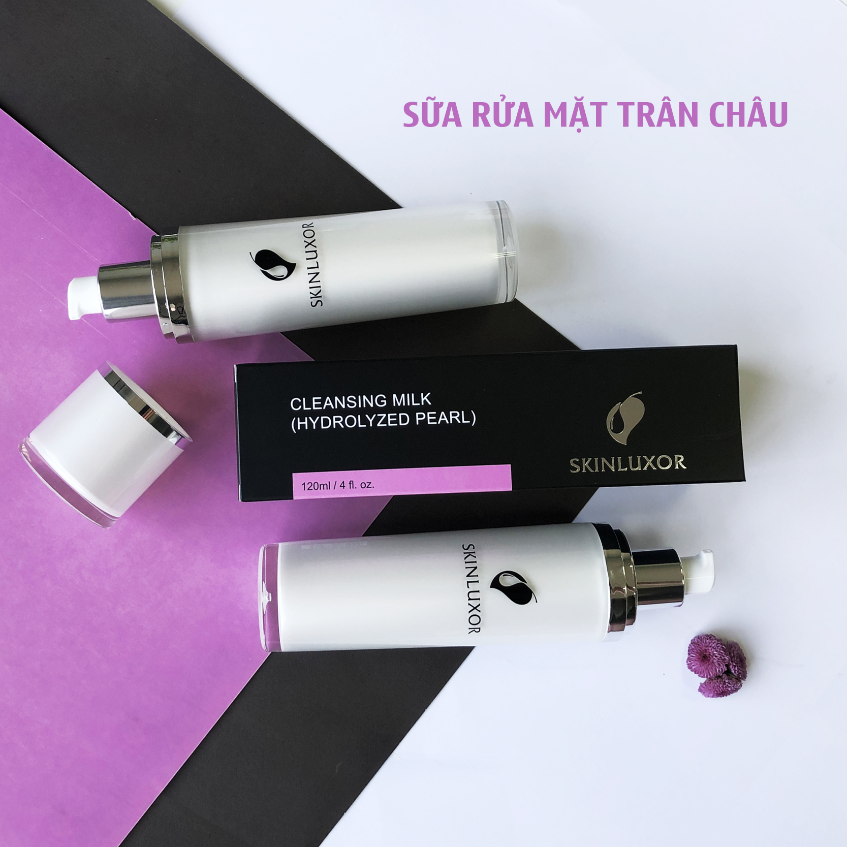 SỮA RỬA MẶT TRÂN CHÂU SKINLUXOR CLEANSING MILK (HYDROLYZED PEARL) 120ml