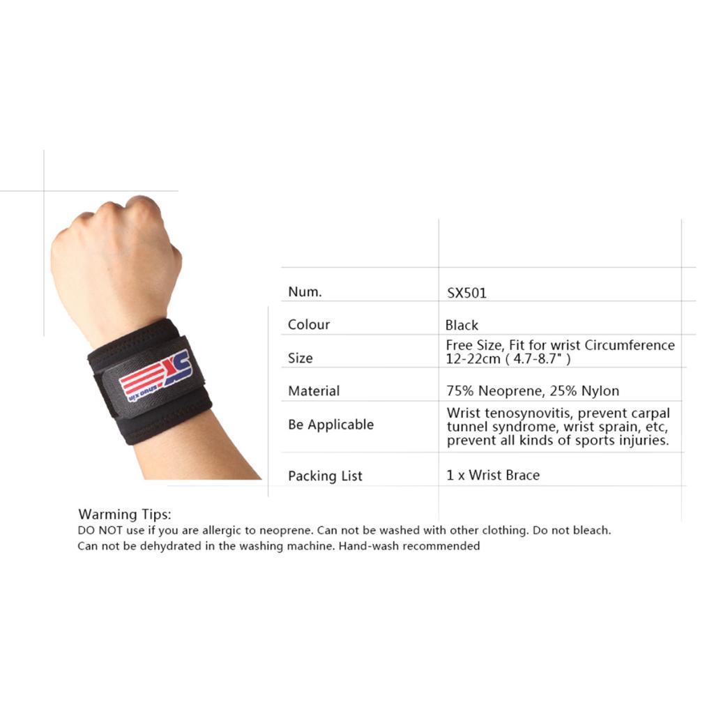 Adjustable Sports Wrist Band Brace Wrap Support Gym Carpal Tunnel Bandage