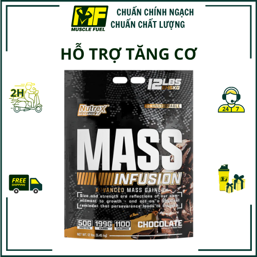 Thực phẩm bổ sung Mass Infusion Chocolate Nutrex 5.45kg (Hổ trợ tăng cân)