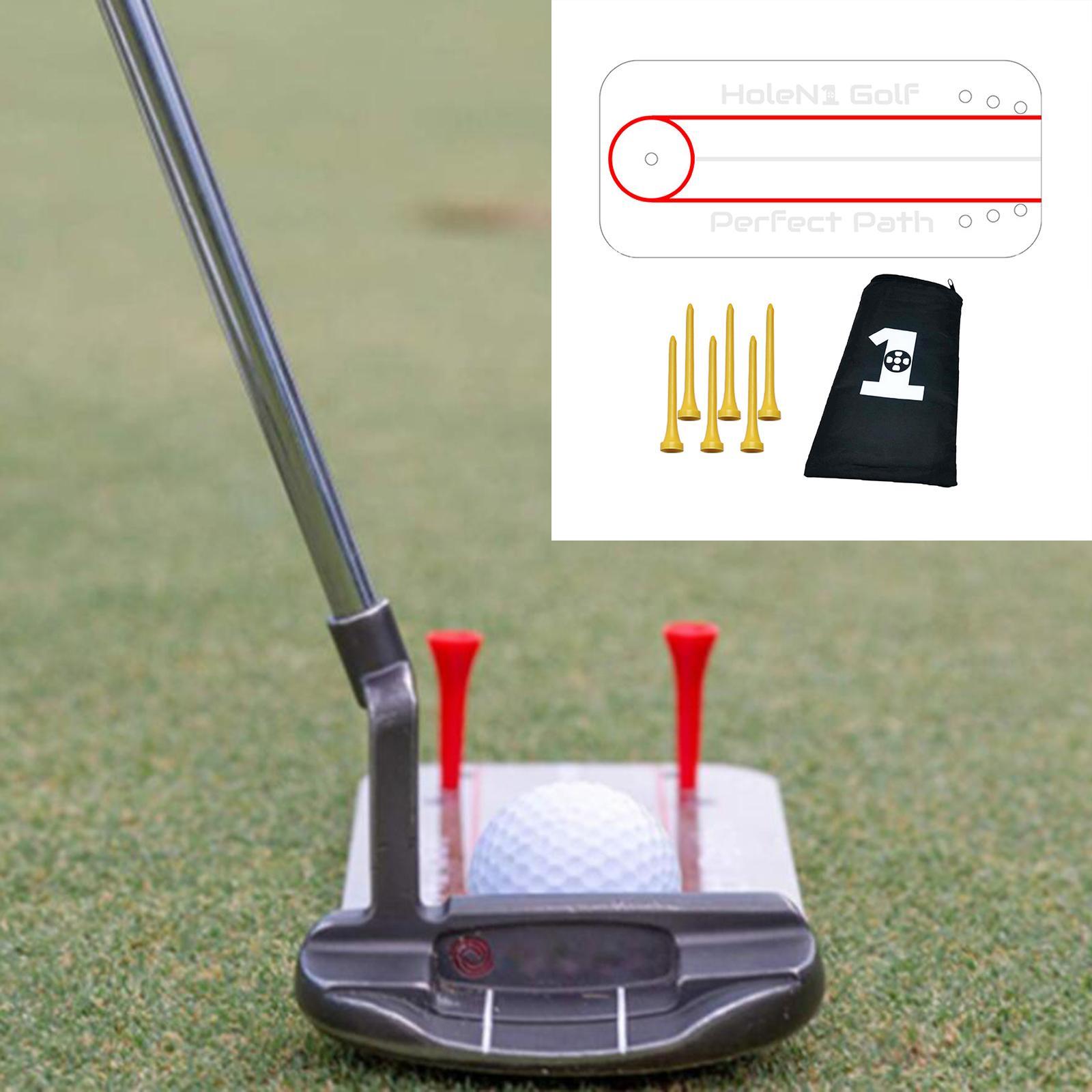 Golf Putting Aid Alignment Swing Trainer Straight Hitting Tool