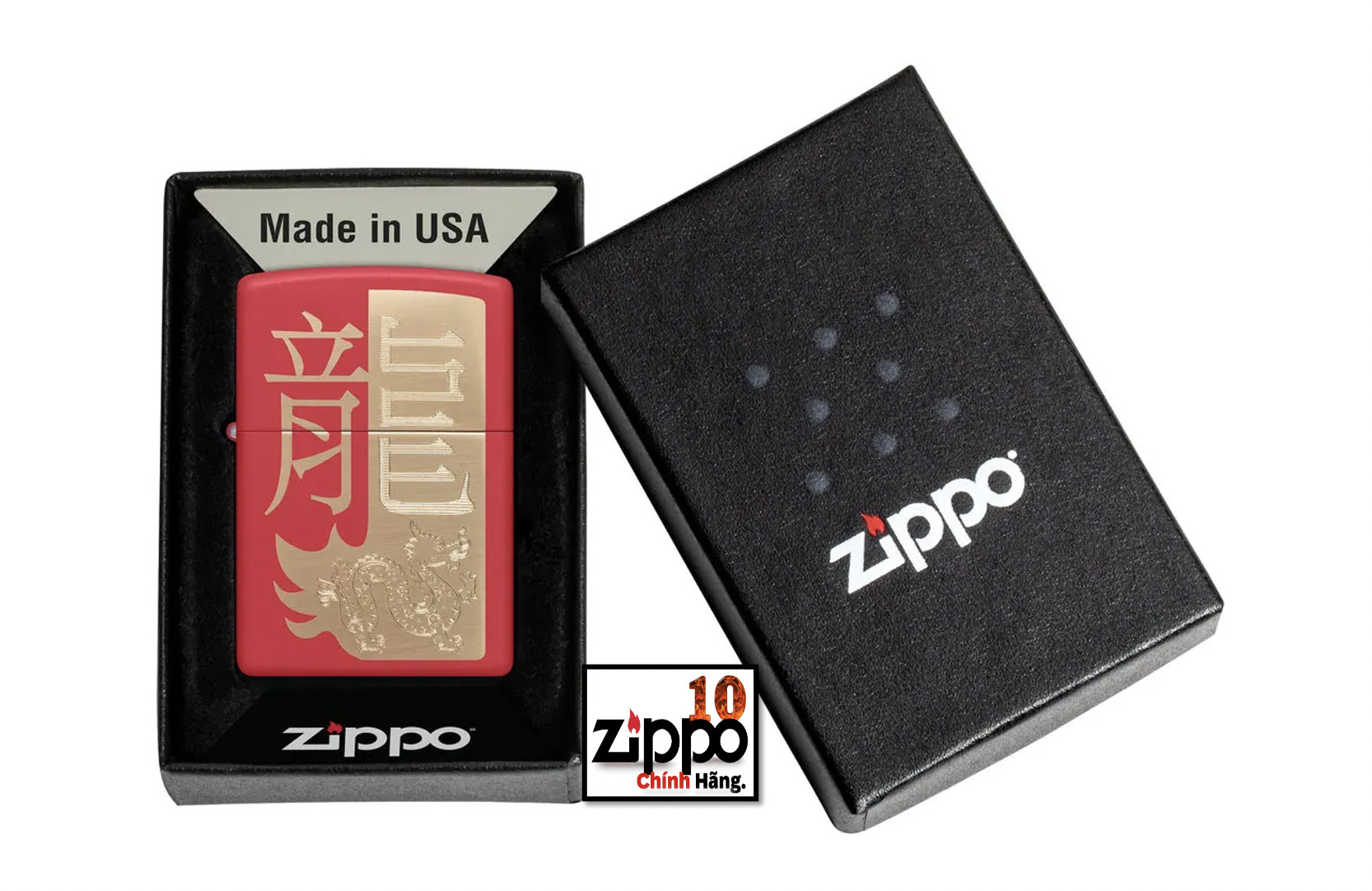 Bật lửa Zippo 48769 Year of the Dragon 2024 - Chính hãng 100%