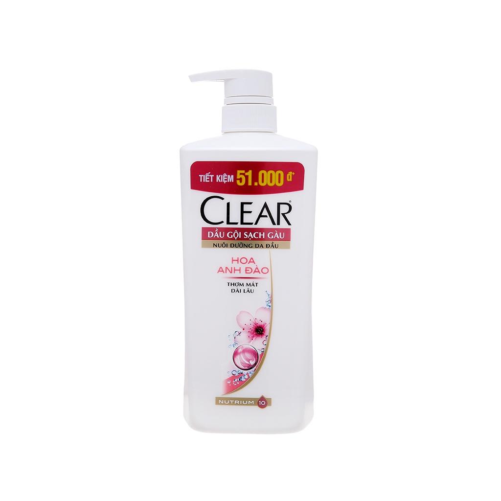 Combo 2 Dầu gội sạch gầu Clear Hoa Anh Đào 630g