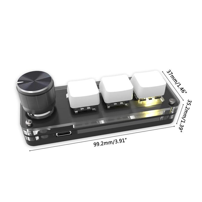 Bàn Phím Cơ Chơi Game Macro Mini 3 Phím Với Dây Cáp Dữ Liệu USB Cho Windows OSU HID Standard