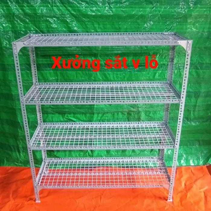 Kệ sắt v lỗ Rộng 30cm x Dài 1,2m ,Cao từ 60cm đến 1,5m ,kệ sắt vỉ lưới ô vuông đa năng