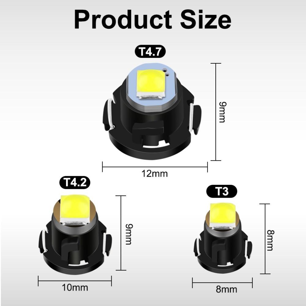 Bộ 10 Đèn Led T3 3030 Smd Led T4.2 T4.7 Cho Xe Hơi