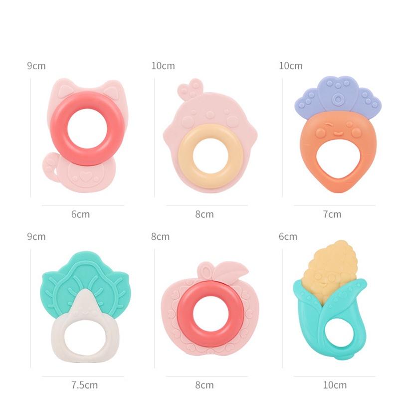 Đồ chơi xúc xắc gặm nướu silicon Baby Rattle 7 chi tiết