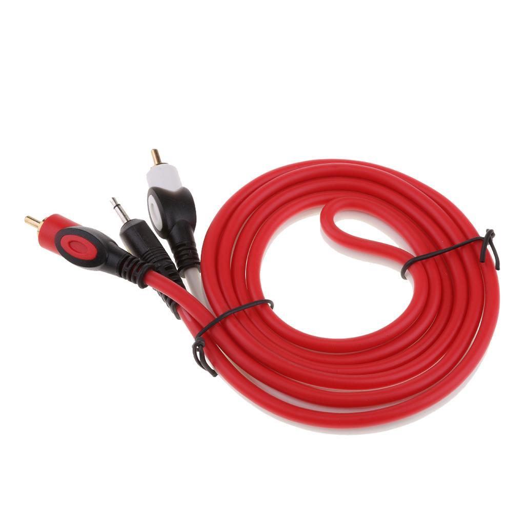 RCA Cable Dual Shielded 3.5mm Male To 2RCA Male Stereo Audio Y Cable 5Ft For