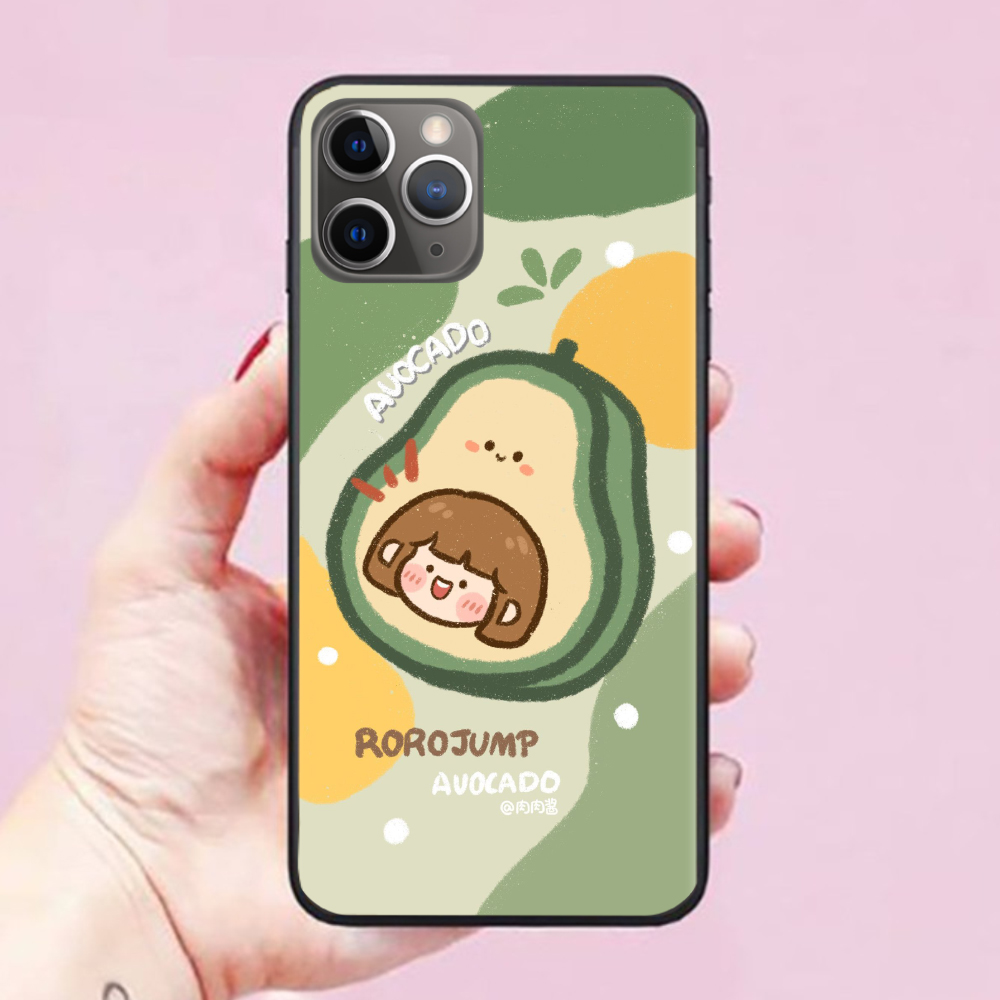 Ốp lưng dành cho điện thoại iPhone 12 Pro Max hình Bơ Xanh Cute