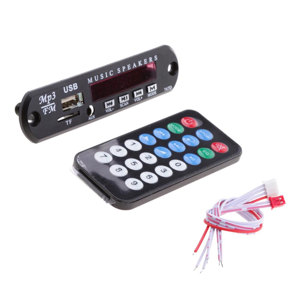 Mô Đun Âm Thanh Không Dây DC12V Mp3 WMA Xe Hơi USB TF Radio