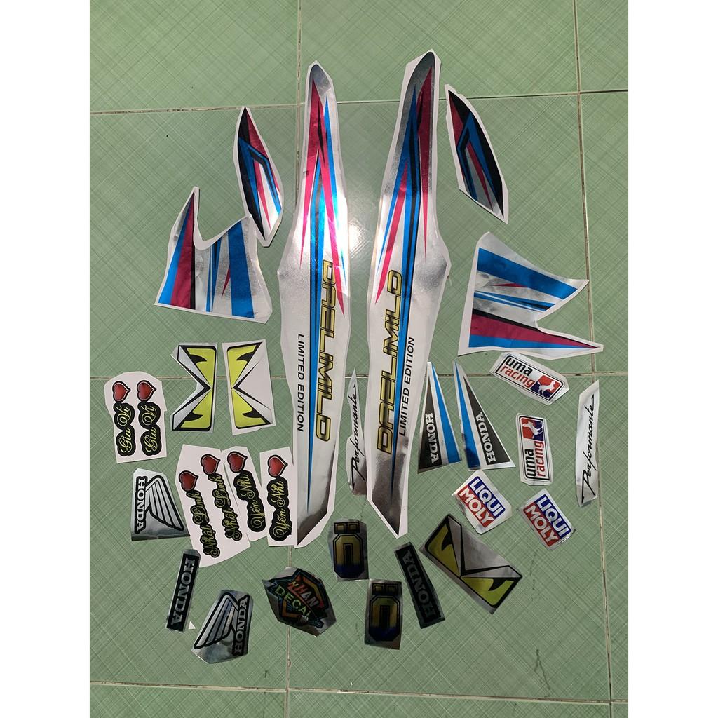 Tem wave 50 xanh bạc crom