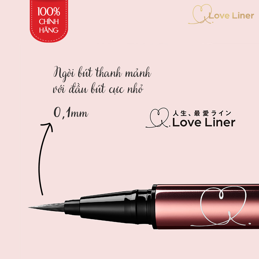 Bút Kẻ Viền Mắt Nhật Bản Không Thấm Nước, Bền Màu, Lâu Trôi Love Liner Liquid Brown Màu Nâu