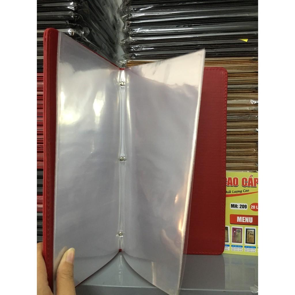 Bìa menu da may cao cấp 20 lá 209