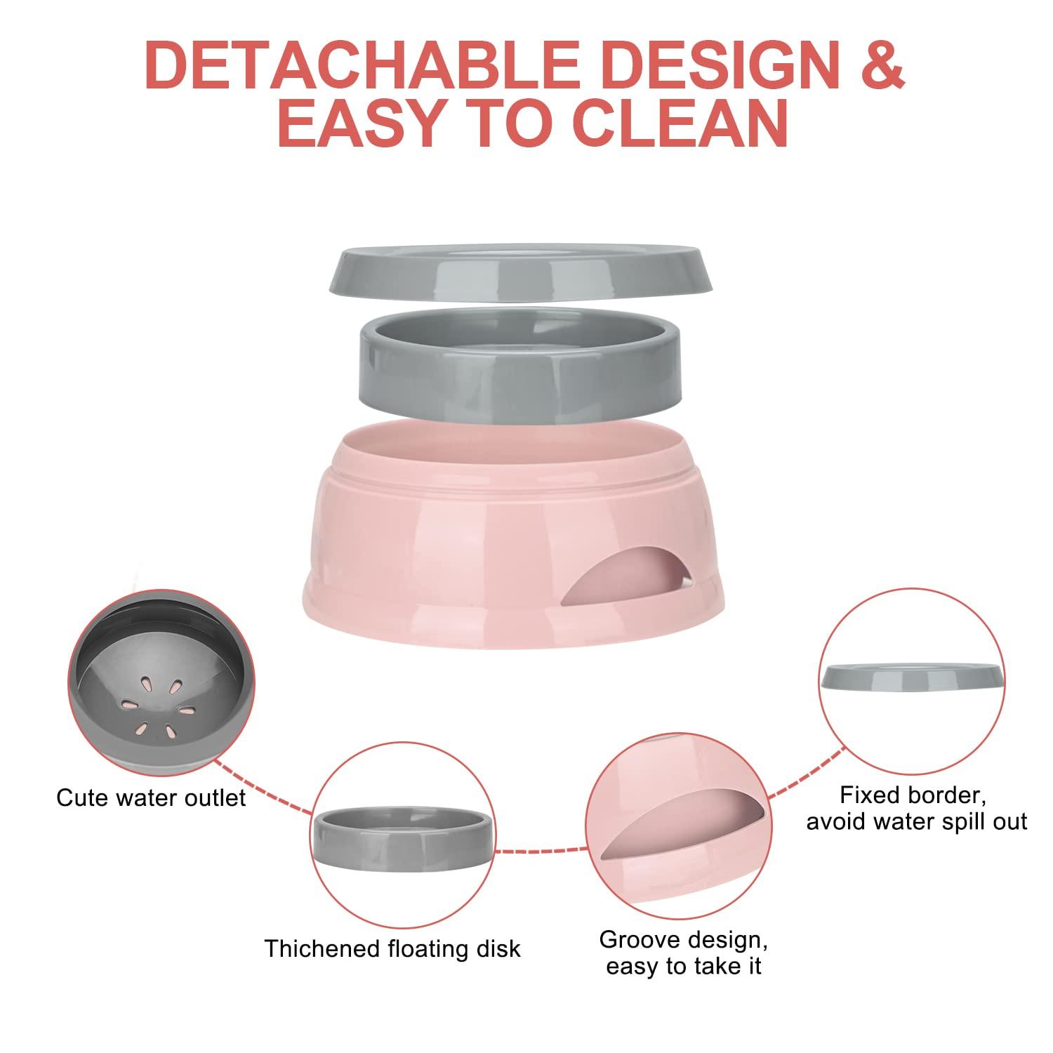 Bát Wasserne cho chó, Chó ăn chống Schwapp khi đang di chuyển, Bát nước chống giật gân Không làm đổ Chó chống rò rỉ Bowl Du lịch Uống Bánh Grip Nước cho mèo