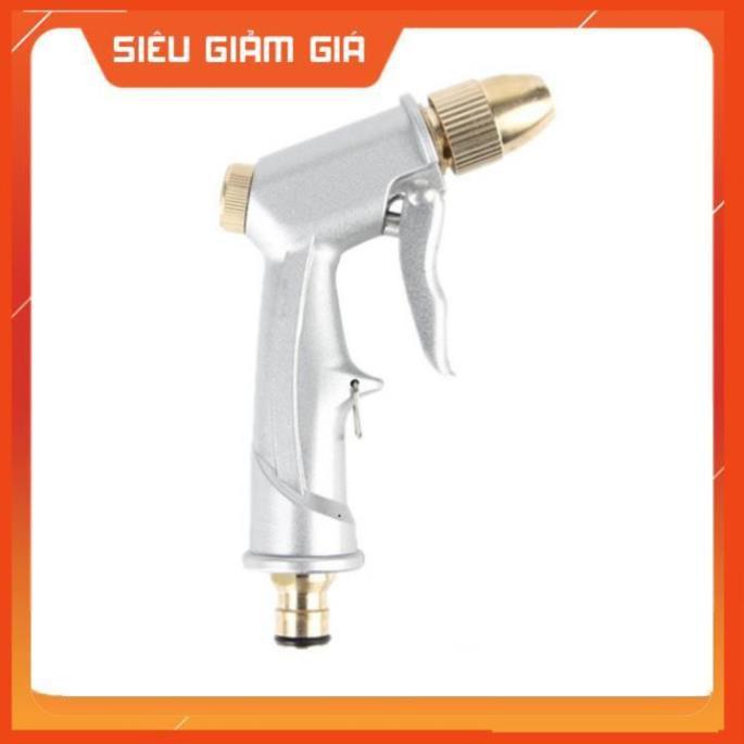 Bộ dây vòi xịt nước rửa xe, tưới cây . tăng áp 3 lần, loại 15m 206701 đầu đồng,cút,nối đen+ tặng đai