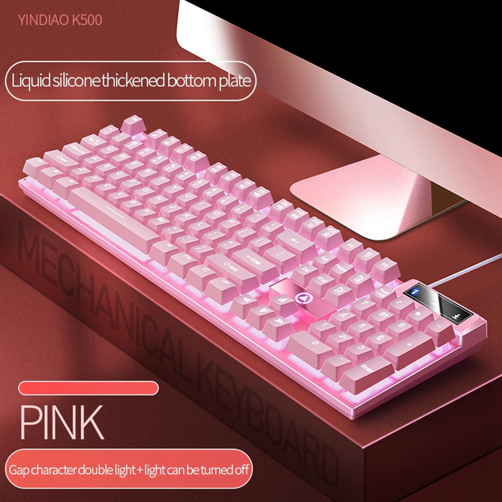 Mechanical Gaming Keyboard USB LED Lighting for Game Office , , 435x130x25mm