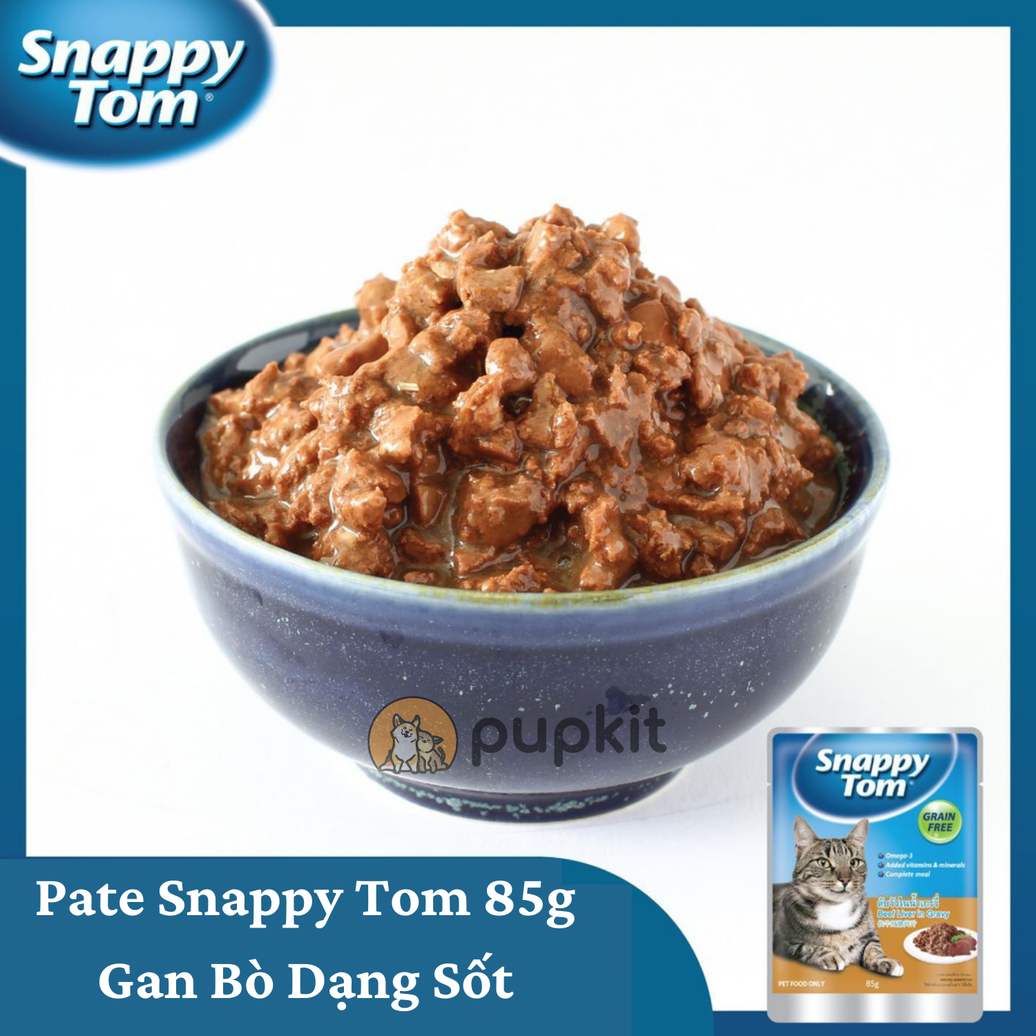 Pate Snappy Tom Cho Mèo Gói 85g Chính Hãng