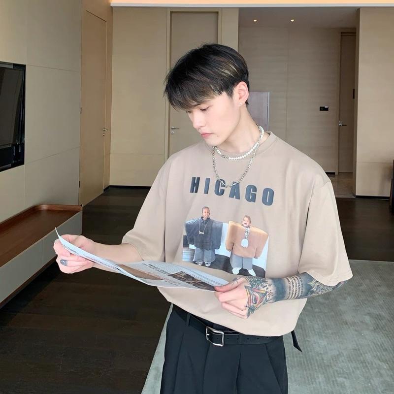 Áo thun unisex form rộng hicago