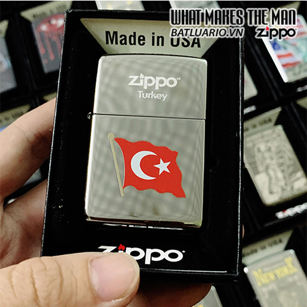Bật Lửa Zippo 250 Turkish Flag Color