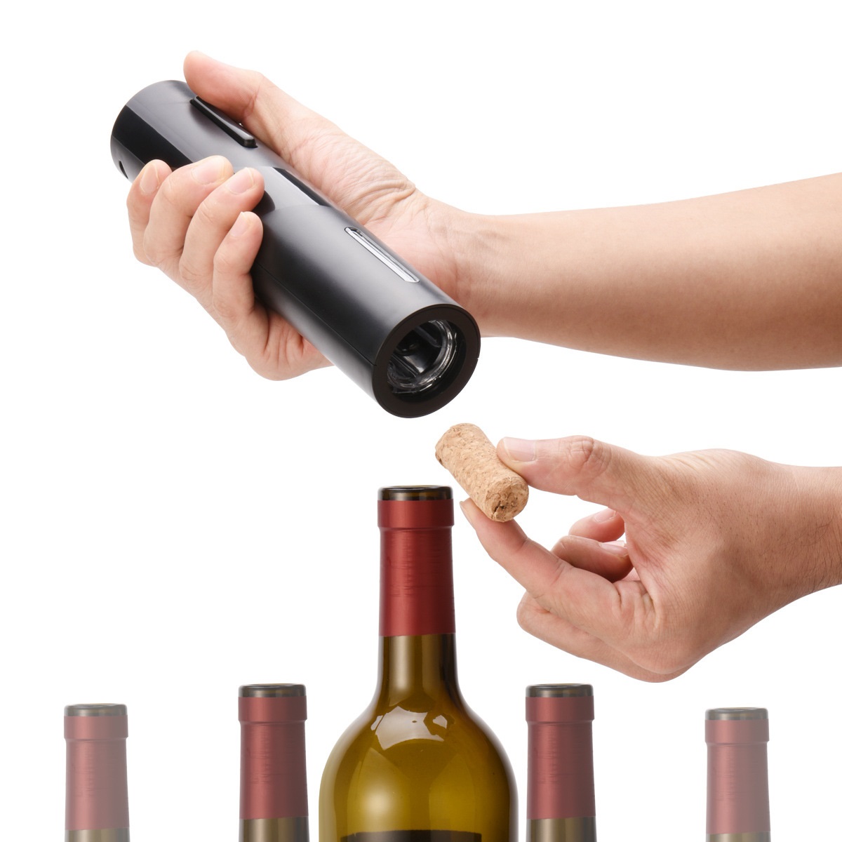 Bộ dụng cụ mở rượu vang tự động 4 trong 1 chạy bằng pin sạc USB QN12