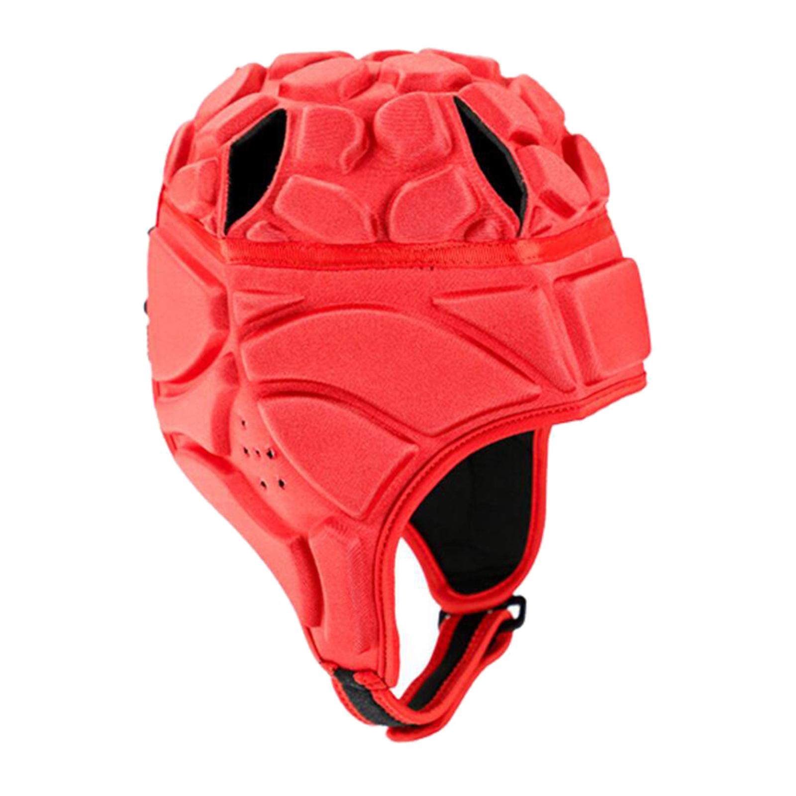 Rugby Helmet Headgear Scrum Cap Hockey Head Protector Protect Hat Red  S