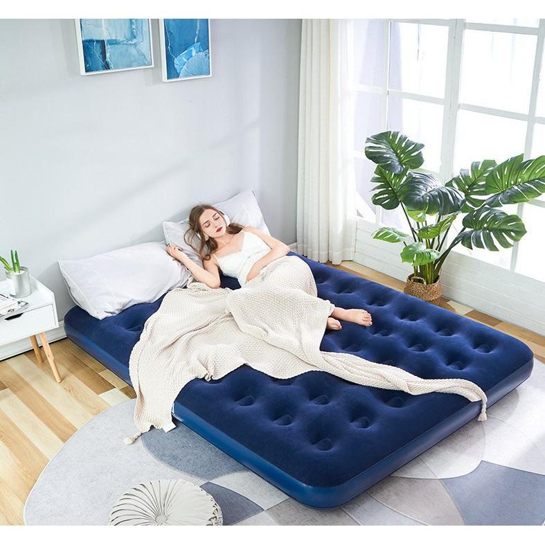 Giường ngủ cao cấp bọc nhung ( 191x137x22cm )