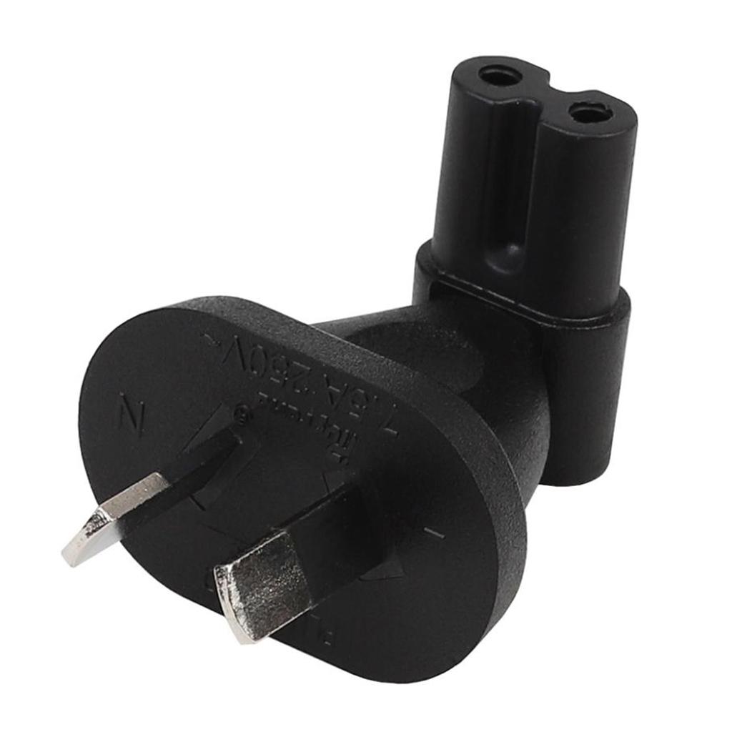 IEC 320 C7 to NEMA 1-15P Power Extension Adapter  Male to Female Converter
