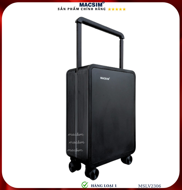 Vali cao cấp Macsim SMLV2306 cỡ 20 inch mà đen - Hàng loại 1