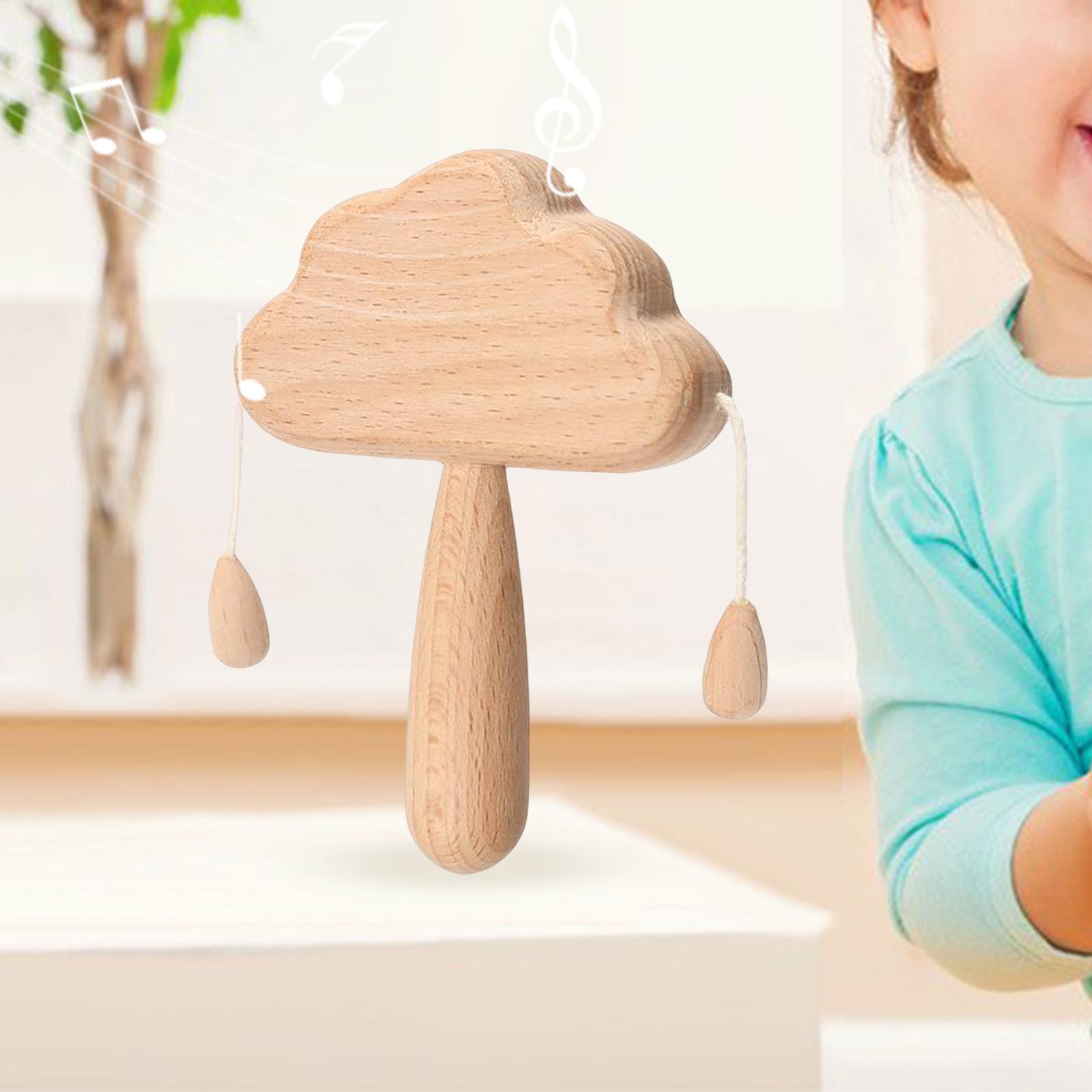 Wooden Baby Rattle Toy Montessori Toys Stroller Toy Small for Toddlers