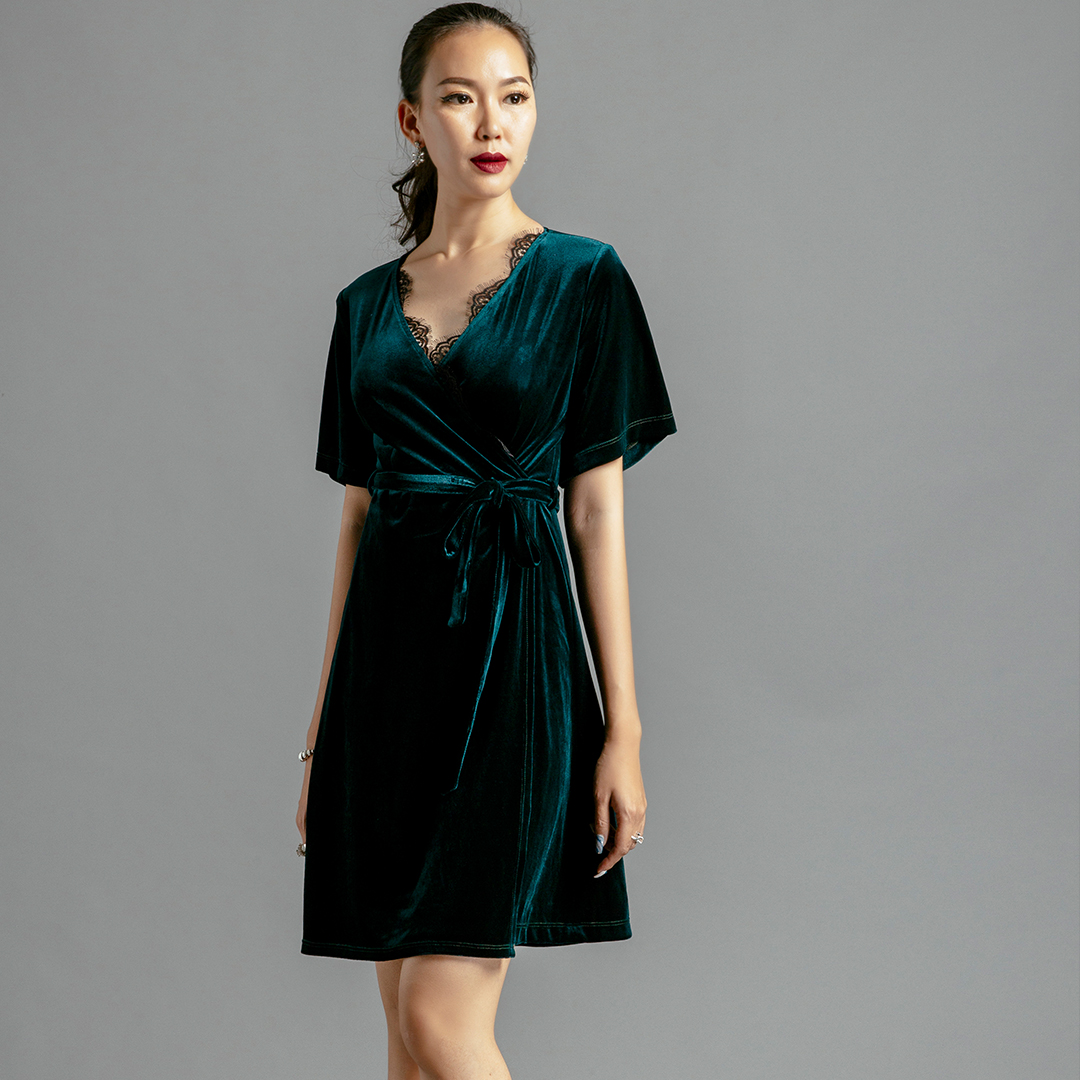 Đầm Nhung Cao Cấp Đầm Dự Tiệc Thời trang thiết kế Hity DRE101