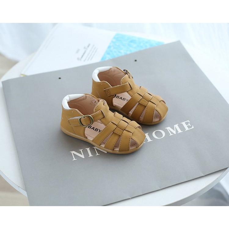 Hình ảnh Giày da sandal cho bé trai phong cách Hàn Quốc size 21-30 hàng Quảng Châu cao cấp