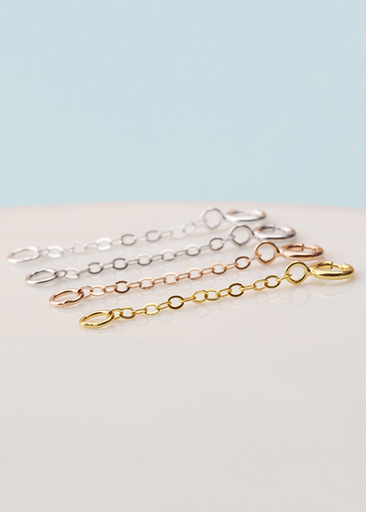 Combo 4 cái charm bạc dây xích trang trí - Ngọc Quý Gemstones
