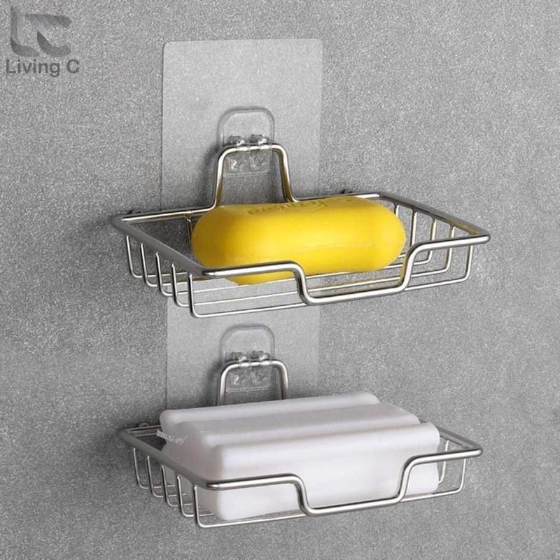 Kệ để xà phòng inox dán tường