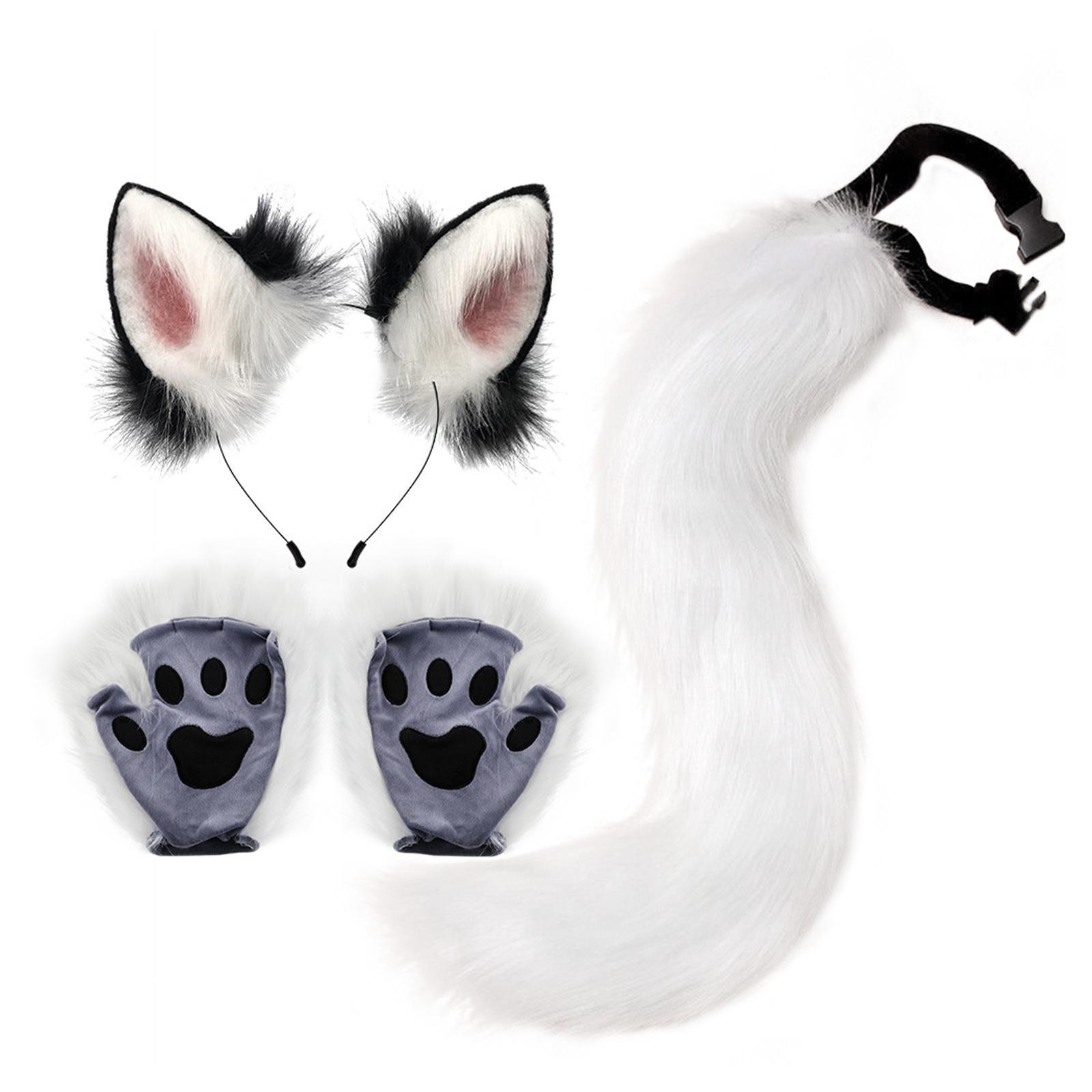 Ears and Tail Cosplay Props, Lolita Hair Accessories Plush