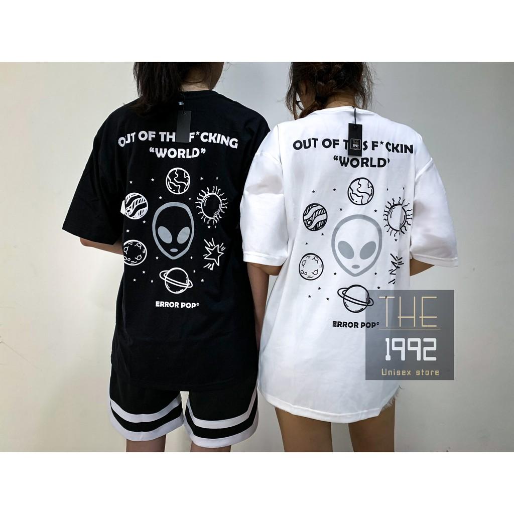 Áo thun áo phông tay lỡ phản quang Unisex Alien THE 1992